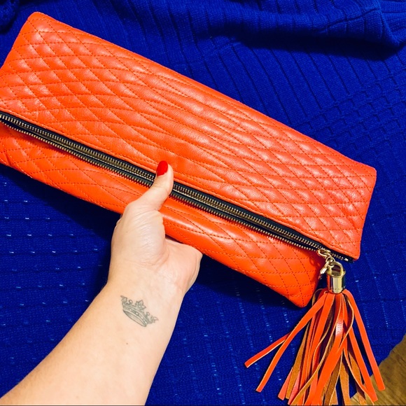 BCBGMaxAzria Handbags - BCBGmaxazria clutch. 100% leather. No scratches.